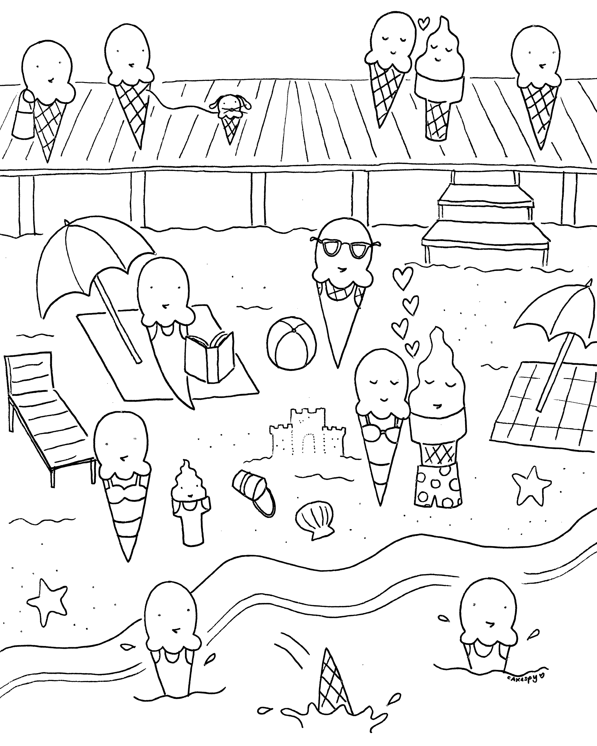 Free Downloadable Summer Fun Coloring Book Pages 2000x2500 Free Downloadable Summer Fun Coloring Book Pages