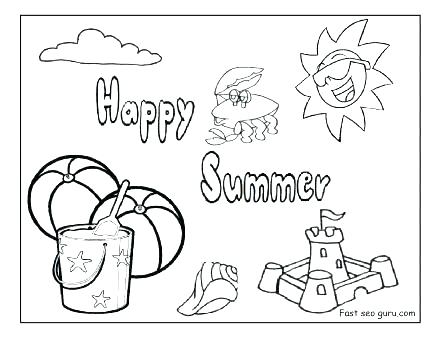 Summer Coloring Sheets For Preschoolers Or Summer Coloring Sheets 438x338 Summer Coloring Sheets For Preschoolers Or Summer Coloring Sheets