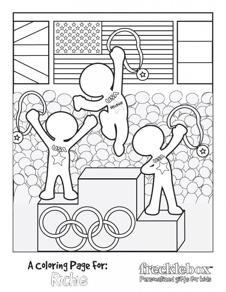 791x1024 Free Personalized Olympic Coloring Sheet! Olympics, Children S