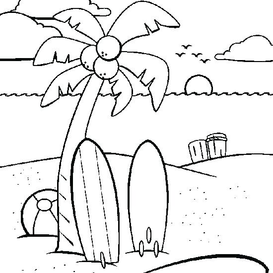 Beach Scene Coloring Page Beach Coloring Page Printable Beach 550x550 Beach Scene Coloring Page Beach Coloring Page Printable Beach
