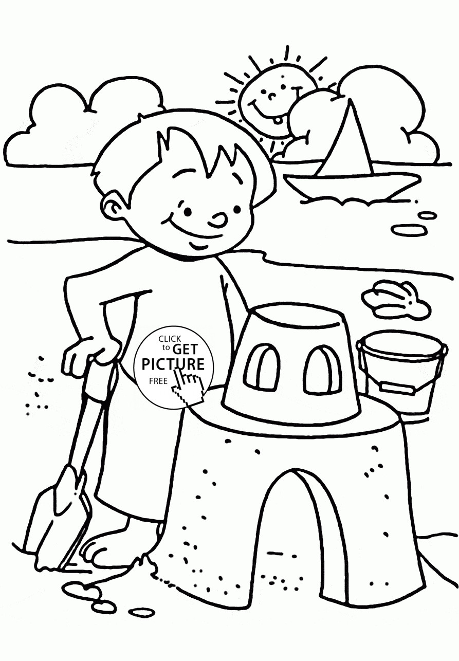 Summer Scene Coloring Pages at GetColorings.com | Free printable ...