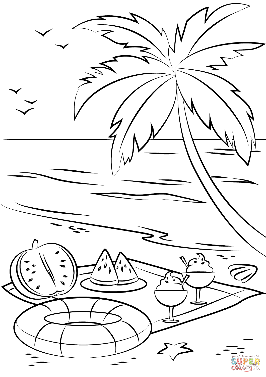 Picnic Scene Coloring Page Pages Summer Design At 6 1060x1500 Picnic Scene Coloring Page Pages Summer Design At 6