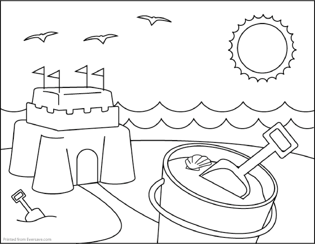 Summer Season Print Coloring Page Free Printables 1024x793 Summer Season Print Coloring Page Free Printables
