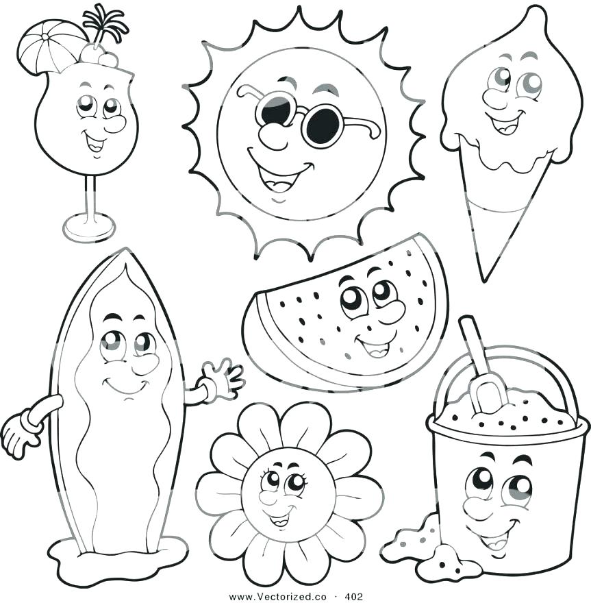 Summer Themed Coloring Pages Printable Coloring Collection 863x880 Summer Themed Coloring Pages Printable Coloring Collection