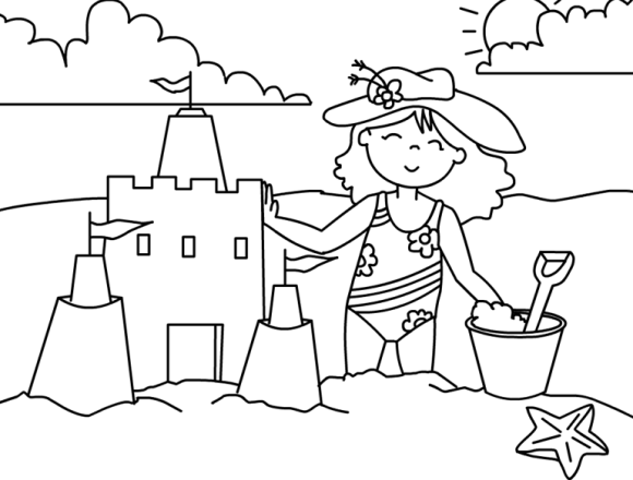 Summer Vacation Coloring Pages at GetColorings.com | Free printable ...