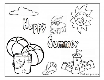 438x338 Unique Summer Coloring Pages Printable 57 In Seasonal Colouring