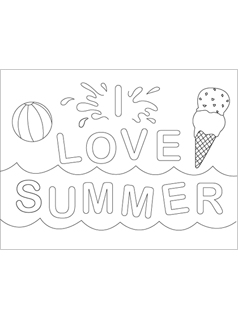 Summer Coloring Pages 238x320 Summer Coloring Pages
