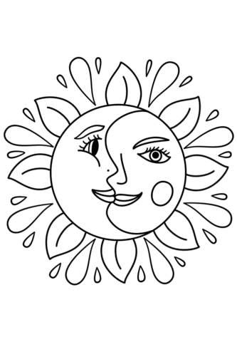 Sun And Moon Coloring Pages Trippy Page Free Printable 333x480 Sun And Moon Coloring Pages Trippy Page Free Printable