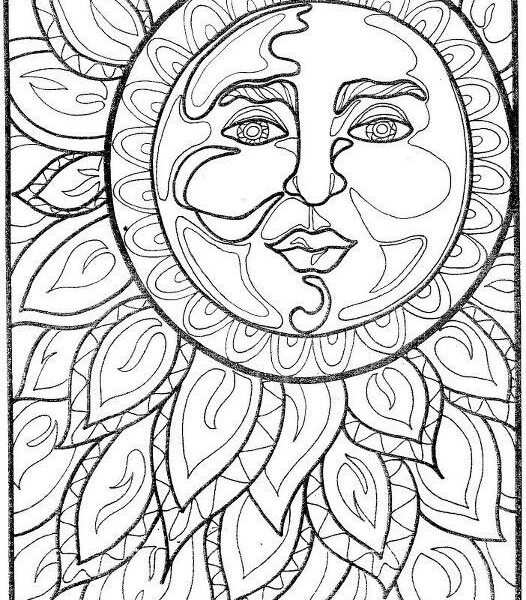Sun And Moon Mandala Coloring Pages at GetColorings.com | Free ...