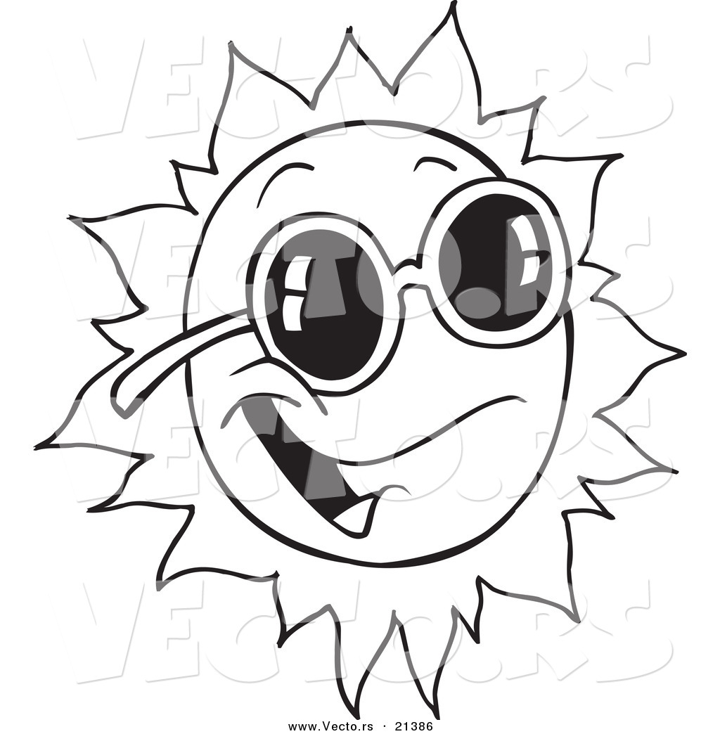 Vector Of A Cartoon Happy Sun Wearing Shades 1024x1044 Vector Of A Cartoon Happy Sun Wearing Shades