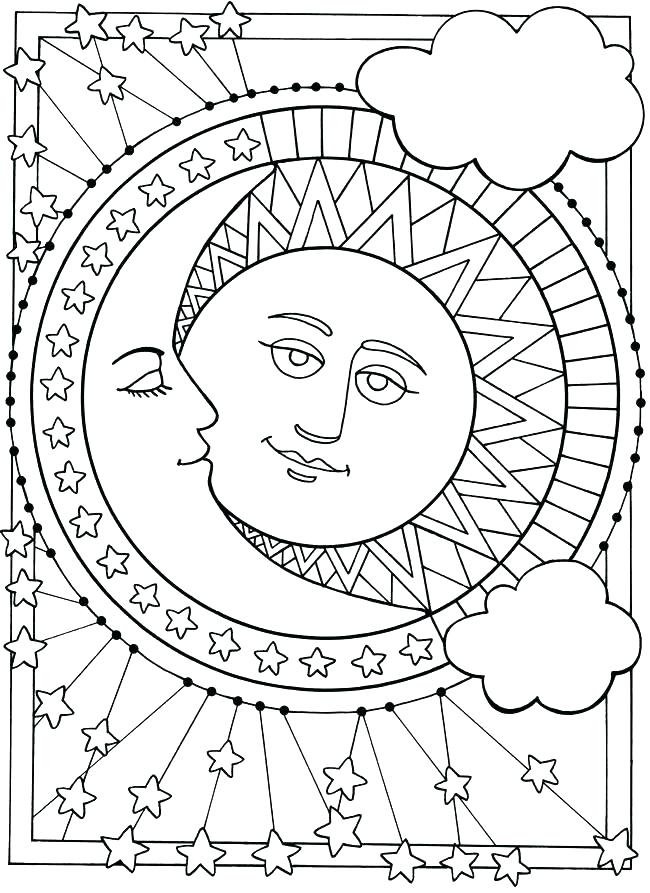 Moon Coloring Pages Free 650x893 Moon Coloring Pages Free