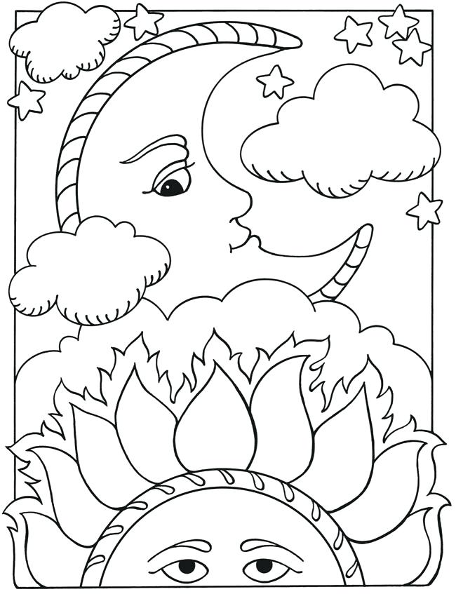 650x847 Sun Coloring Page Sun And Moon Coloring Pages Welcome