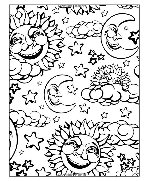 600x750 Sun And Moon And Star Adult Coloring Pages Download