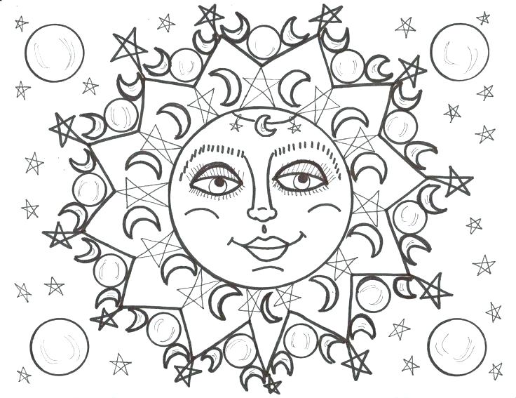 736x567 Coloring Page Coloring Page Fan Picture Sun And Moon Sun And Moon