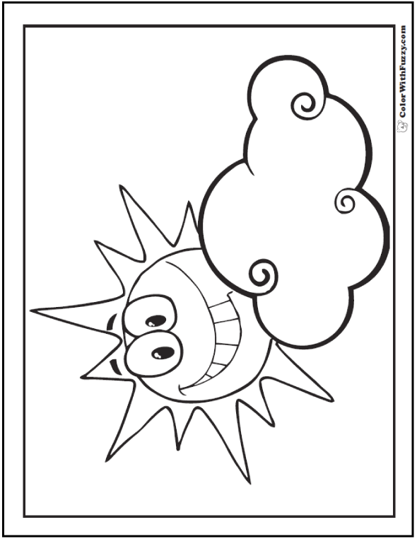 Sun Coloring Pages For Kids