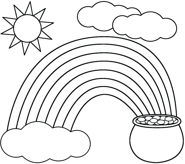 736x652 Rainbow Coloring Page Printable Clouds Coloring Page Rainbow
