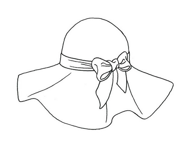 Sun Hat Coloring Page 620x482 Sun Hat Coloring Page