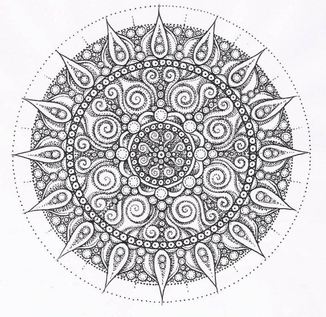 658x641 Mandala @leah Hammons Ink Mandala, Etsy And Mandalas