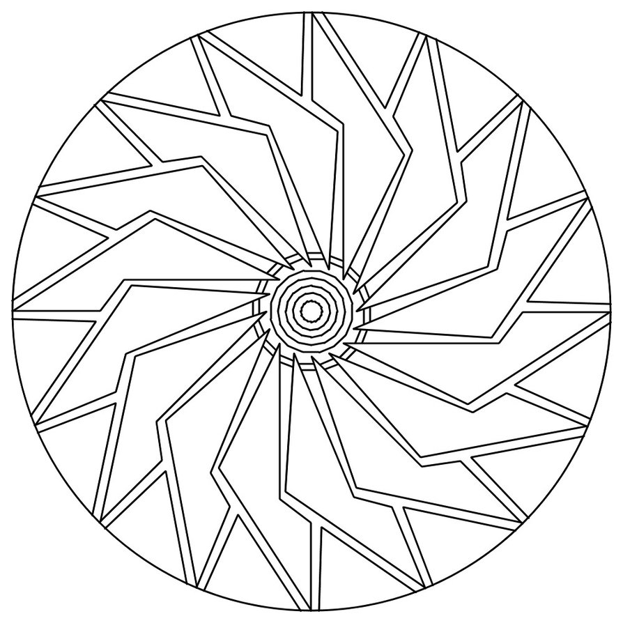 894x894 Awesome Sun Mandala Coloring Pages