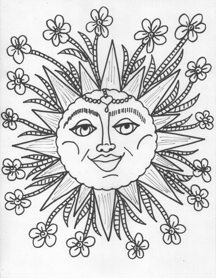 Adult Coloring Pages Free To Trippy Sun And Moon 736x947 Adult Coloring Pages Free To Trippy Sun And Moon