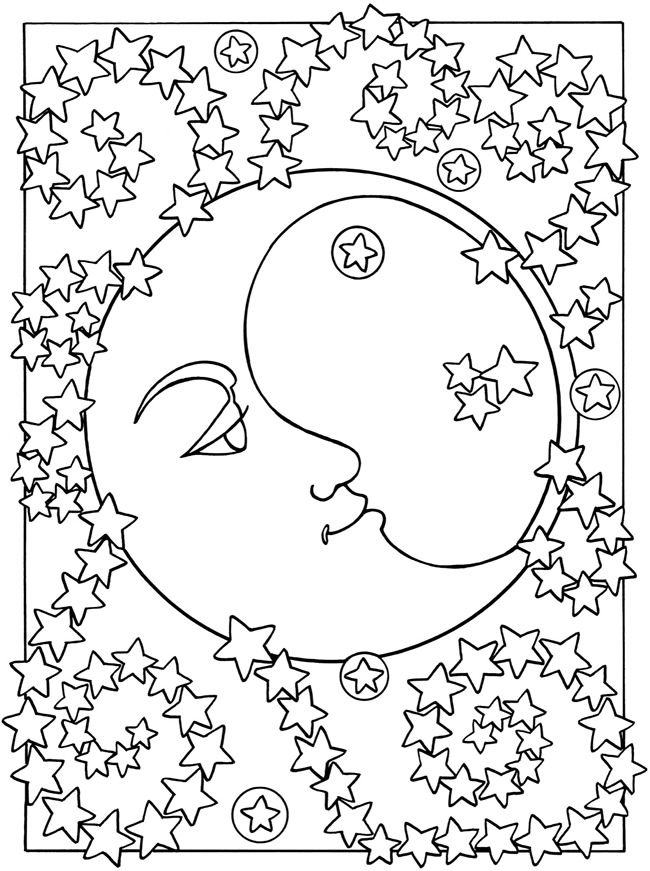 Welcome To Dover Publications Sun, Moon And Stars Designs To Color 650x871 Welcome To Dover Publications Sun, Moon And Stars Designs To Color