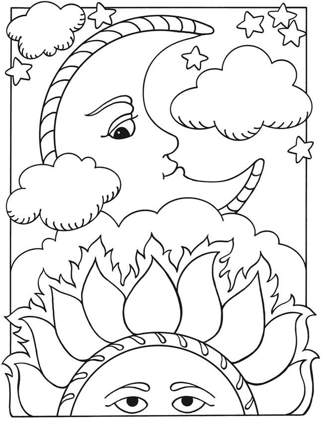 Sun Moon Coloring Page Kid Stuff Sun Moon, Sun 650x847 Sun Moon Coloring Page Kid Stuff Sun Moon, Sun