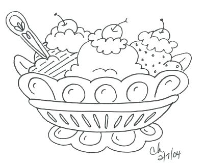 Banana Split Coloring Page Ice Cream Sundae Coloring Together 400x322 Banana Split Coloring Page Ice Cream Sundae Coloring Together