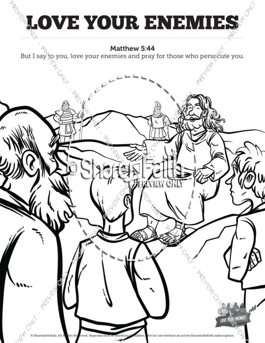 520x673 Matthew 5 Love Your Enemies Sunday School Coloring Pages Sunday