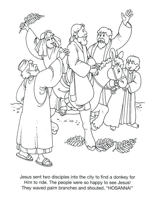 612x792 Palm Sunday Coloring Pages Arger Preschooers Christian Printable