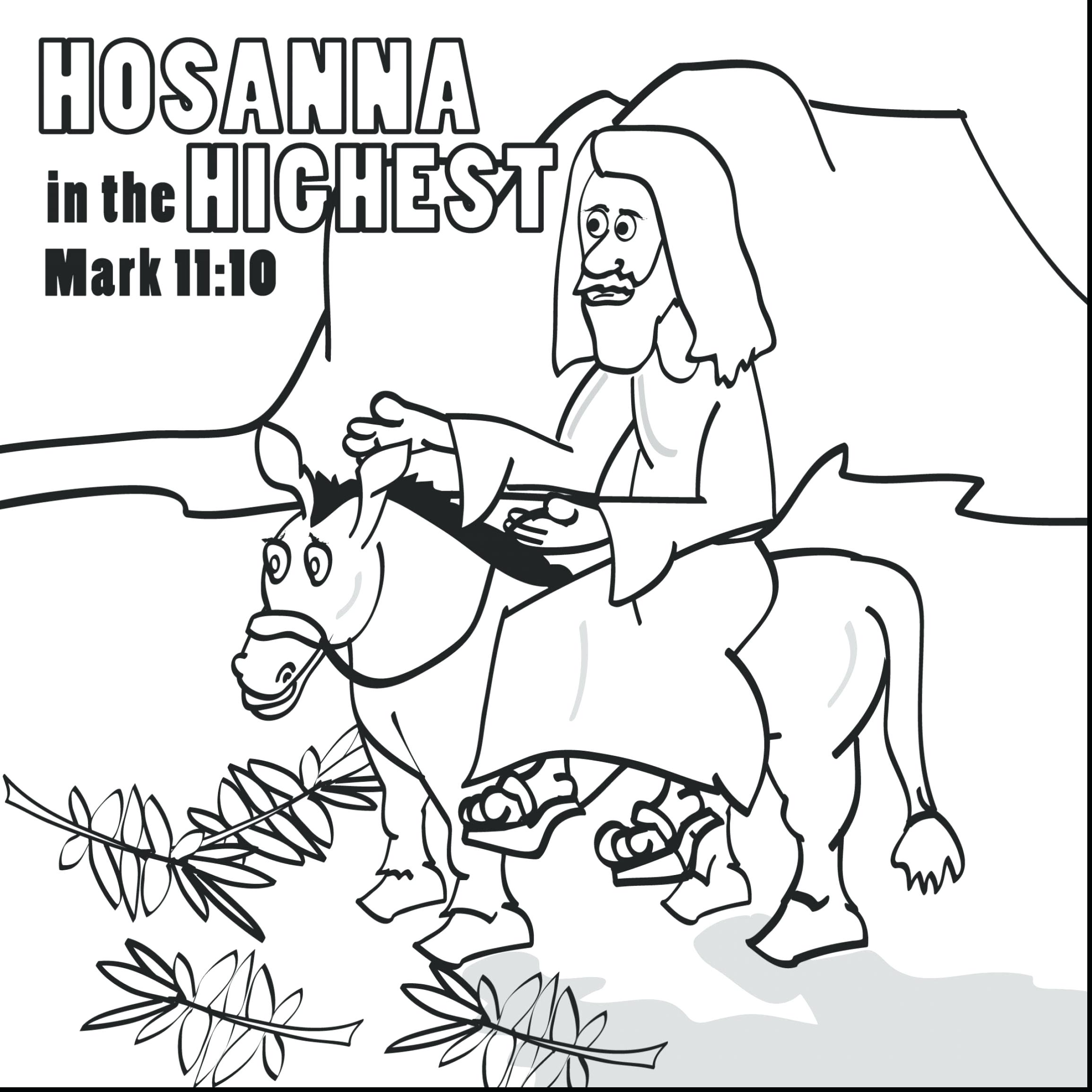 2310x2310 Coloring Pages ~ Palm Sunday Coloring Page Holy Week Donkey Palm