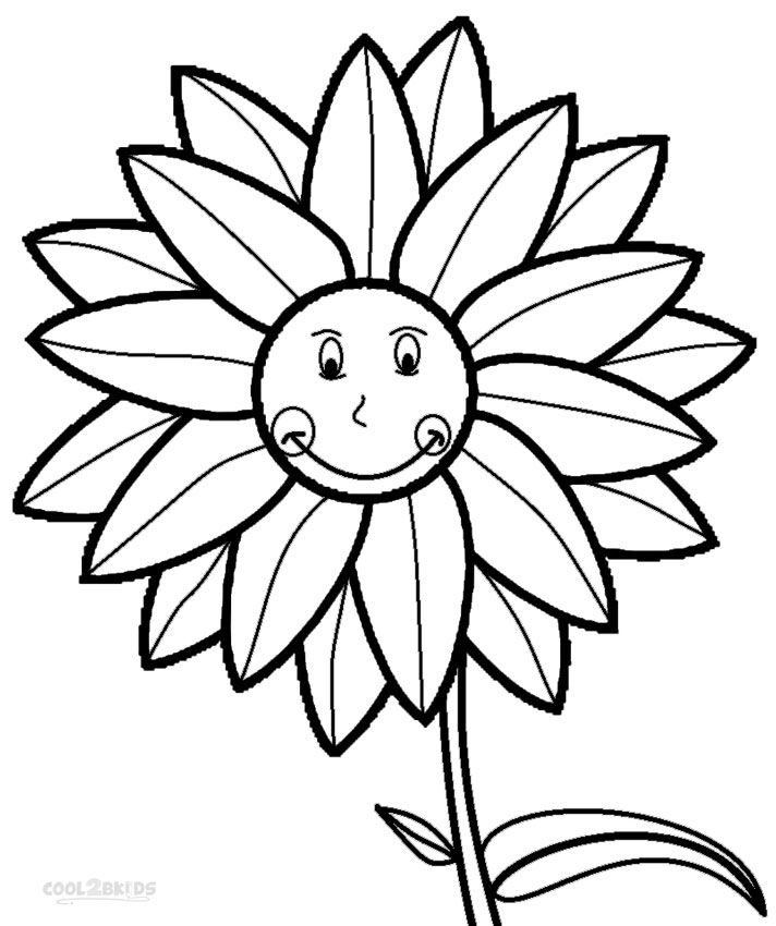 Printable Sunflower Coloring Pages For Kids Cool2bkids 712x850 Printable Sunflower Coloring Pages For Kids Cool2bkids