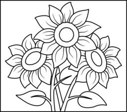 Sunflower Coloring Page. Printables. Apps For Kids. 256x226 Sunflower Coloring Page. Printables. Apps For Kids.