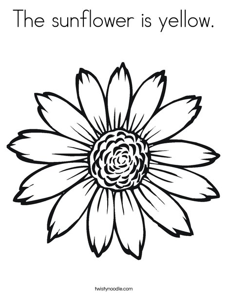 The Sunflower Is Yellow Coloring Page 468x605 The Sunflower Is Yellow Coloring Page