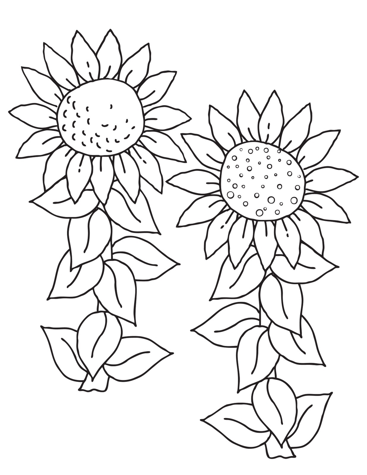 Free Printable Sunflower Coloring Pages For Kids 1236x1600 Free Printable Sunflower Coloring Pages For Kids