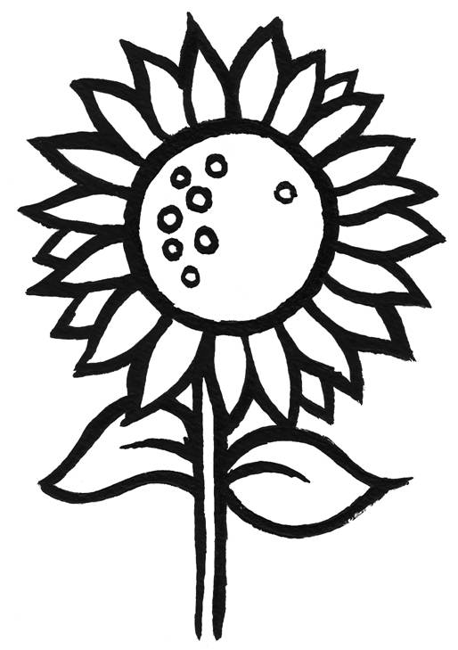 514x729 Sunflower Coloring Page