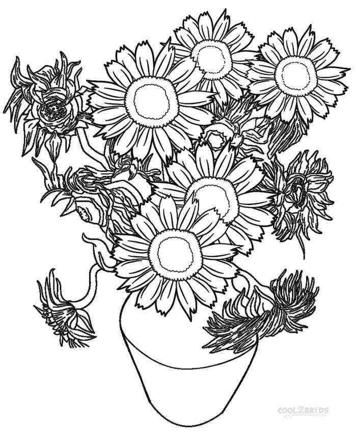 699x850 Coloring Pages Of Sunflowers Printable Sunflower Coloring Pages