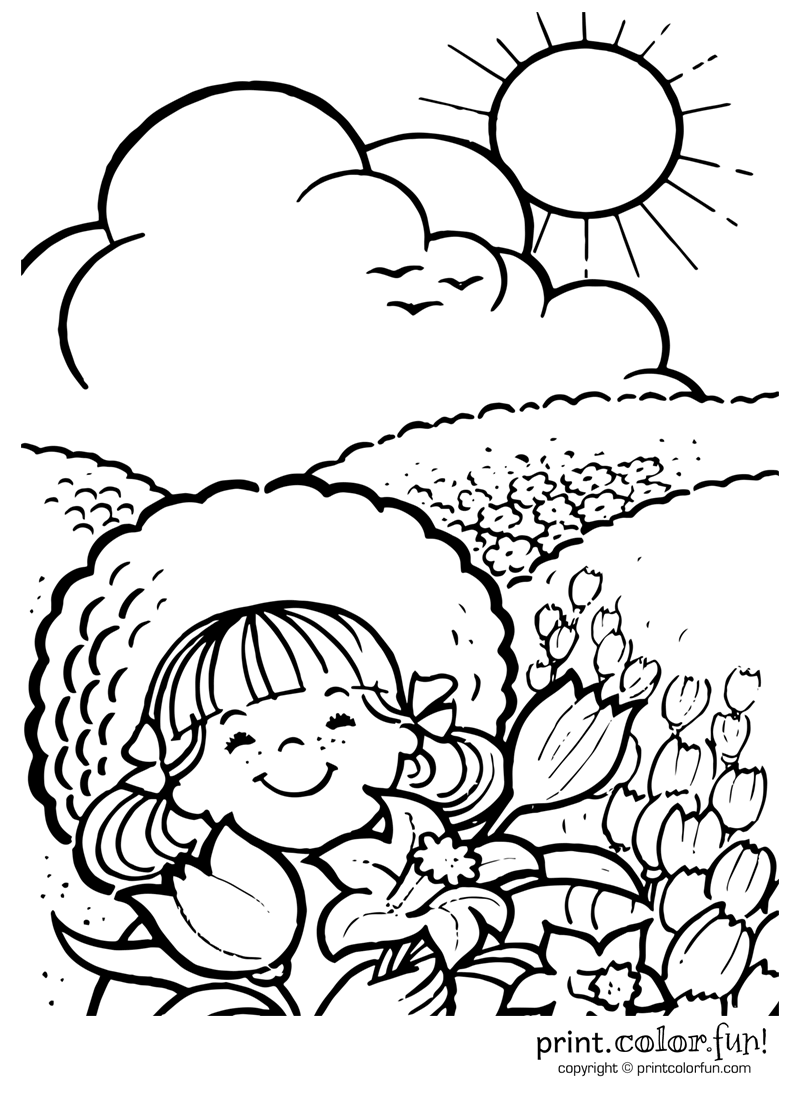 Enjoying A Sunny Day Coloring Page 800x1100 Enjoying A Sunny Day Coloring Page