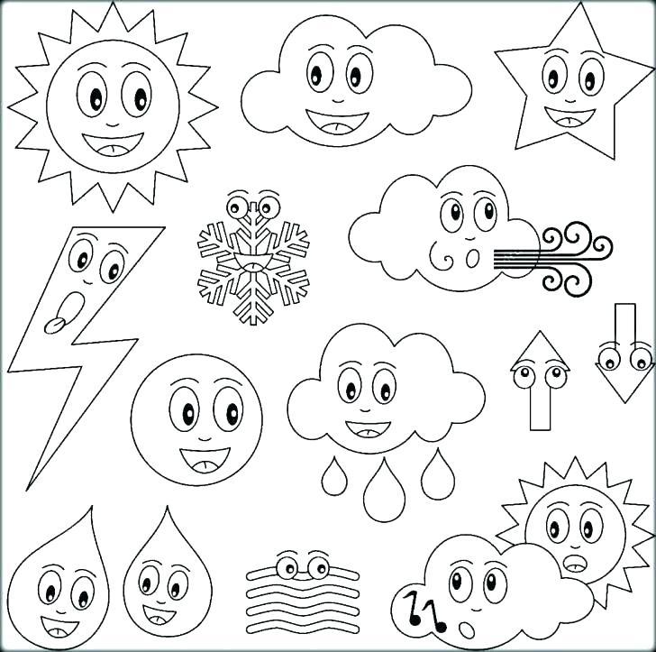 728x723 Coloring Pages Weather Weather Coloring Page Coloring Pages