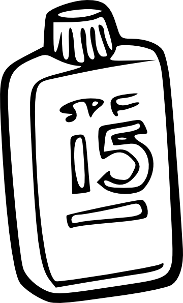 360x596 Sunscreen Outline Clip Art