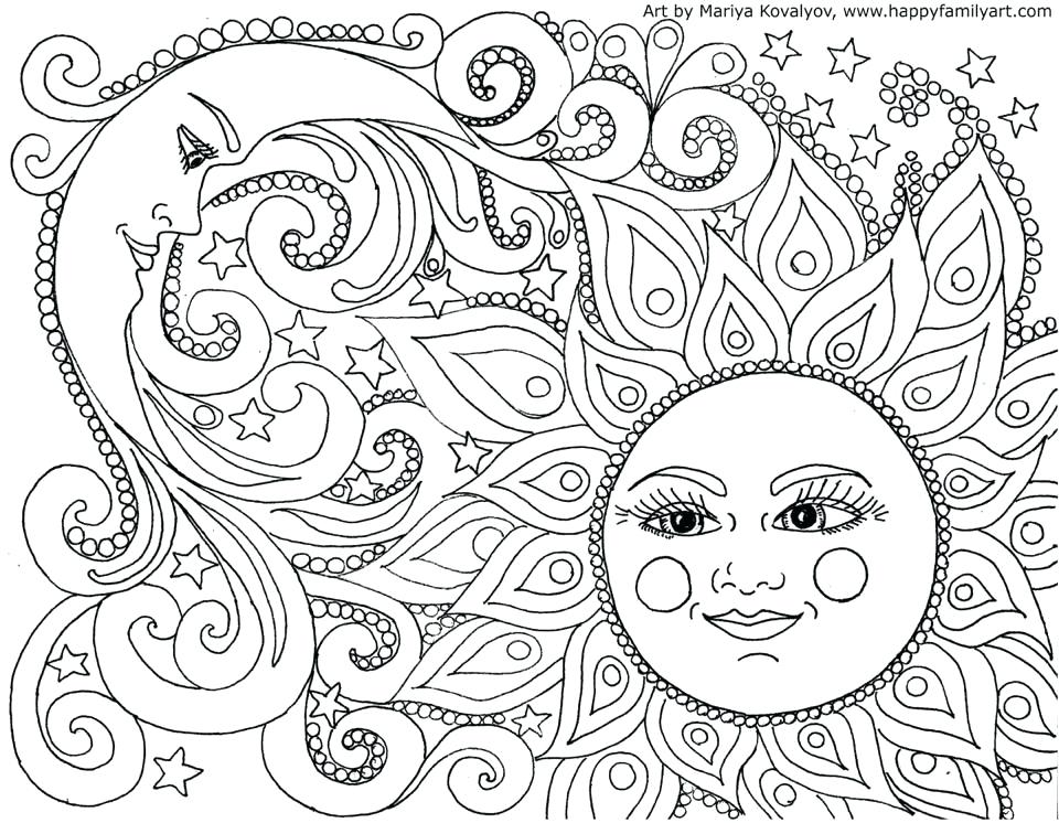 960x746 Sun Coloring Pages Sun And Moon Coloring Page Free Printable