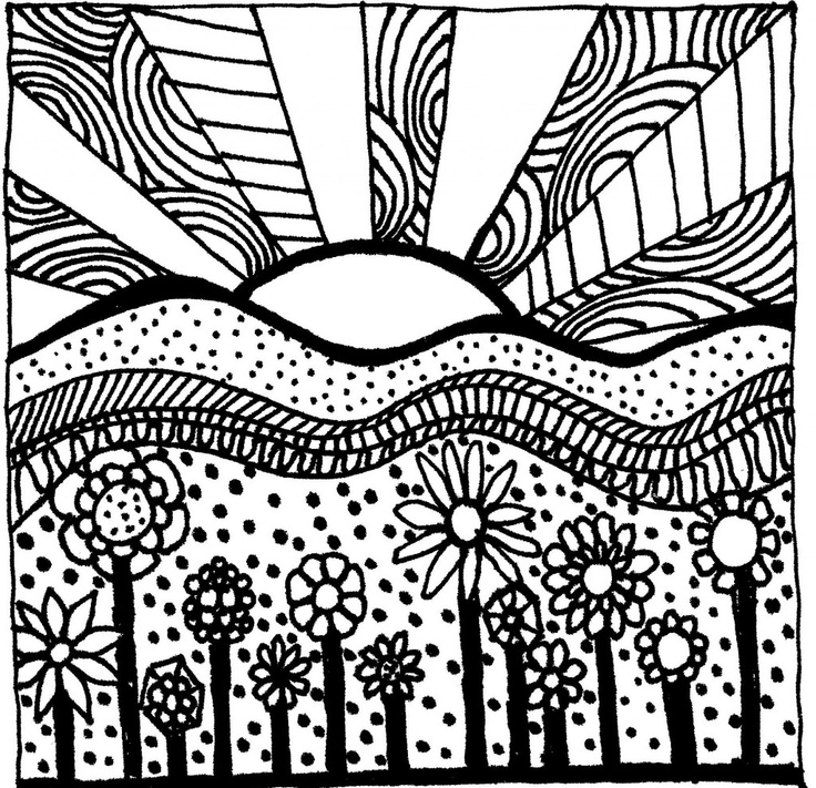 736x711 Sunset Coloring Pages To Download And Print For Free
