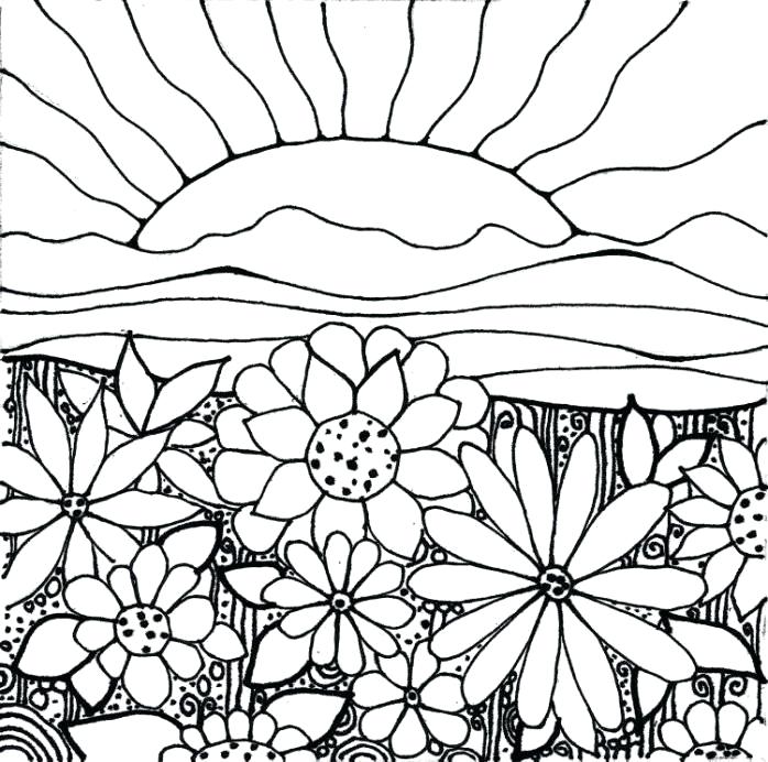 698x692 Sun Coloring Pages Free