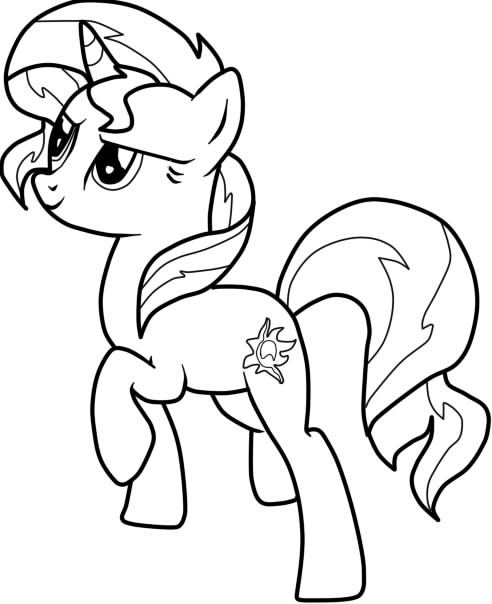 492x604 My Little Pony Sunset Shimmer Coloring Pages