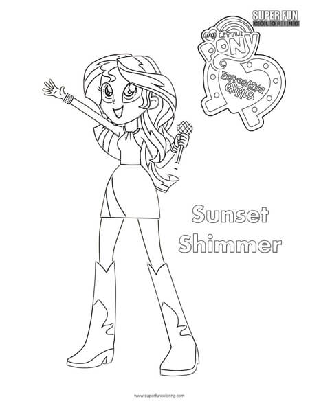 464x600 Sunset Shimmer Equestria Girls Coloring Sheet