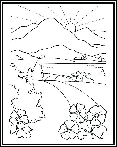 447x559 Sunset Coloring Pages