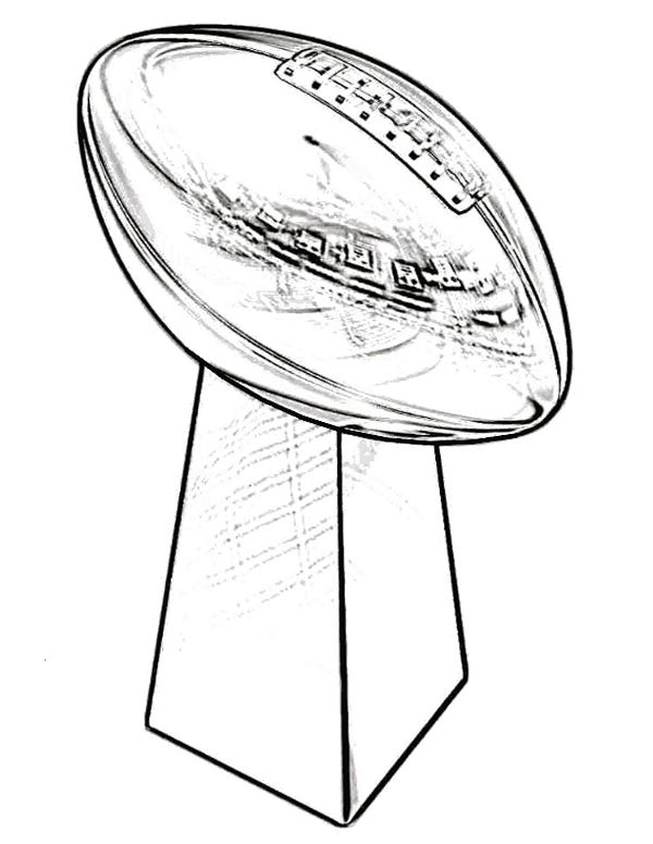 Trophy Super Bowl Coloring Page Kids Coloring Pages 600x776 Trophy Super Bowl Coloring Page Kids Coloring Pages