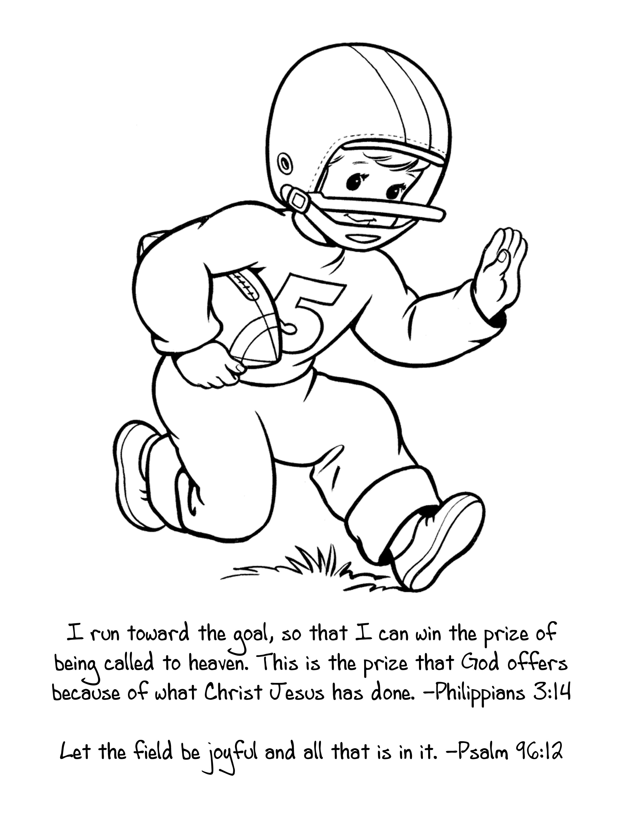 Perfect Sunday School Coloring Sheet For Super Bowl Sunday. I Run 2550x3300 Perfect Sunday School Coloring Sheet For Super Bowl Sunday. I Run