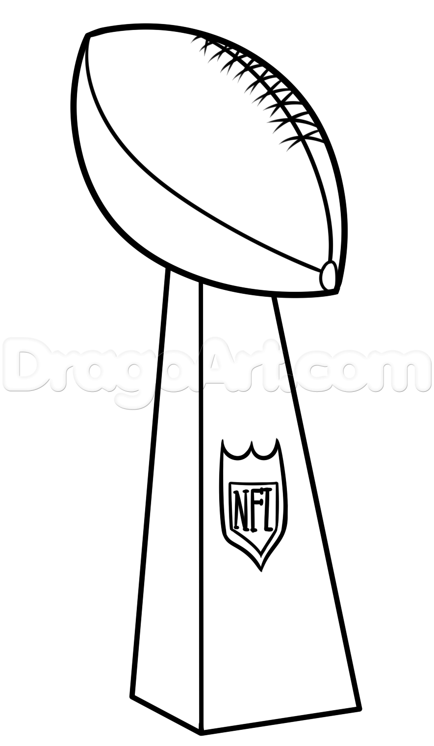 Super Bowl Vince Lombardi Trophy Coloring Page 885x1521 Super Bowl Vince Lombardi Trophy Coloring Page