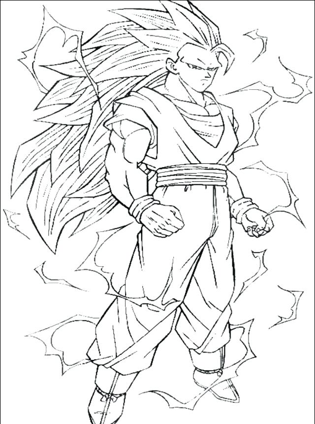 640x860 Goku Super Saiyan 3 Coloring Pages Super 3 Coloring Pages Super