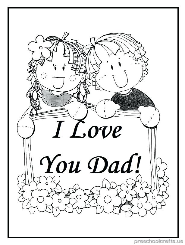 614x810 I Love Dad Colouring Pages Printable Coloring Interesting I Love